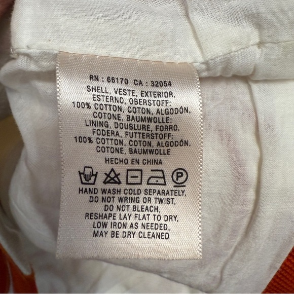 Anthropologie Vanessa Virginia Cream Pencil Skirt with Orange Appliques, Size 4 - Picture 6 of 8